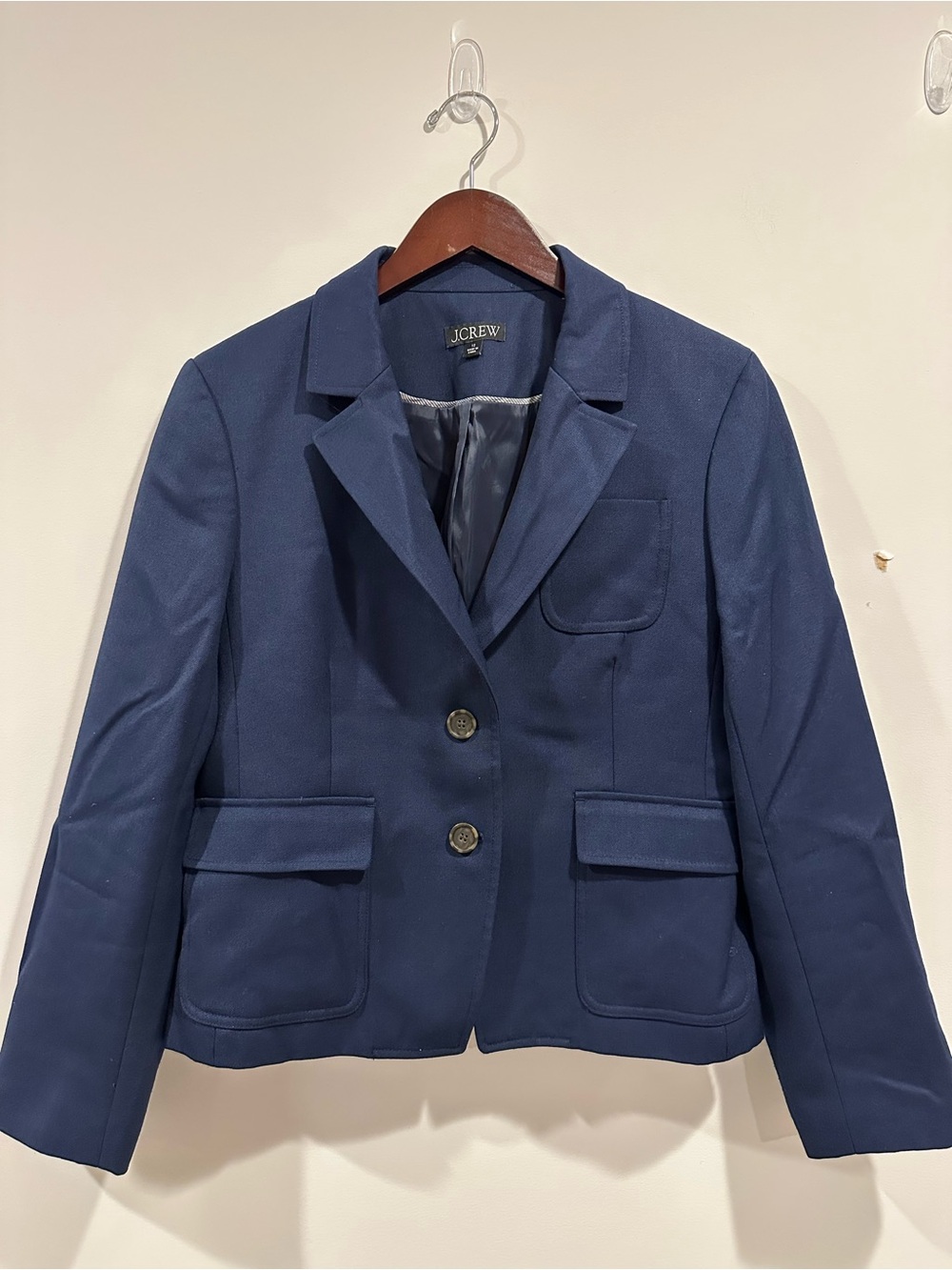 J. Crew Navy Single-Breasted Blazer